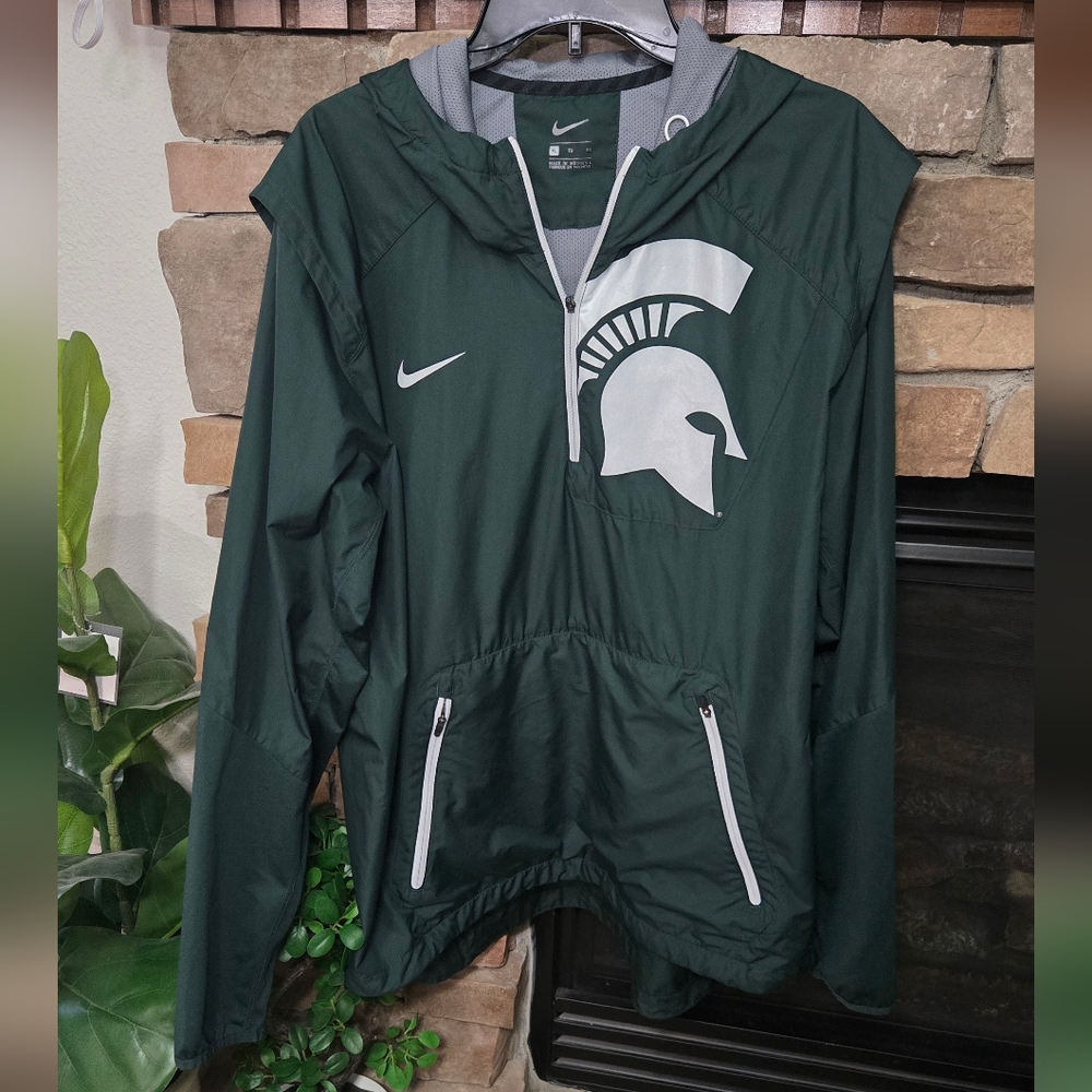 Michigan State Spartans Nike Sideline Fly Rush Half-Zip Jacket